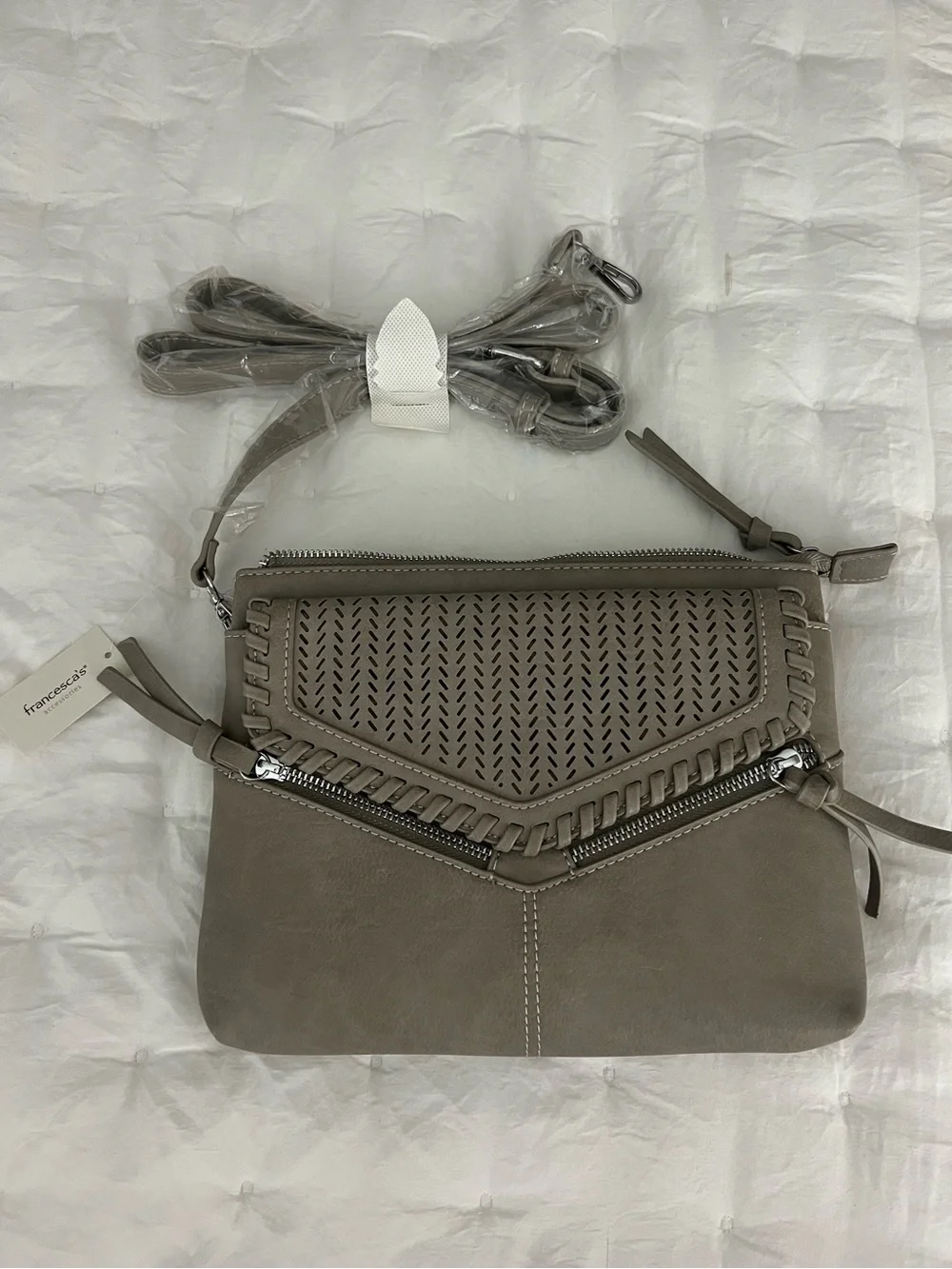 NWT Madison West Gray crossbody purse